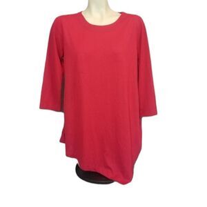 Wear Abouts Red Asymmetrical Tunic Size M